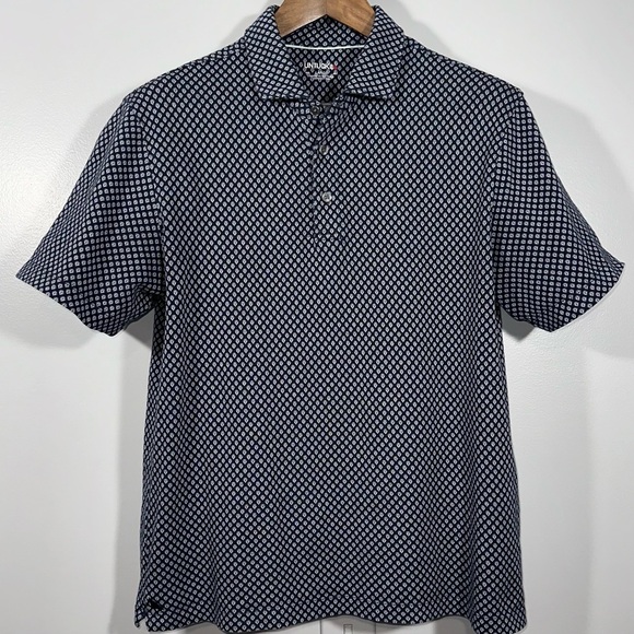 💙UNTUCKIT Men's Polo Golf Shirt - Geometric Design - Large (Slimmer Fit) NWOT - Picture 8 of 16